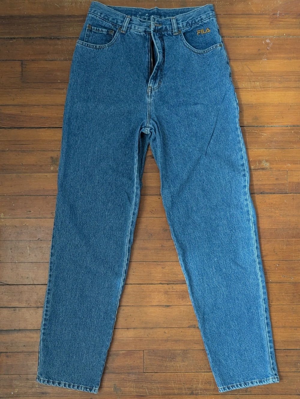 Rare to Find Vintage Fila High Rise Tapered Jeans Medium Wash For Women Size 20 - Picture 2 of 10